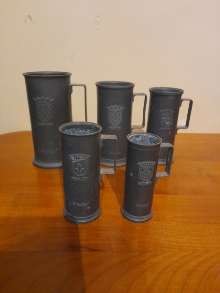 Série de 5 mesures en etain languedoc privilège pas cher