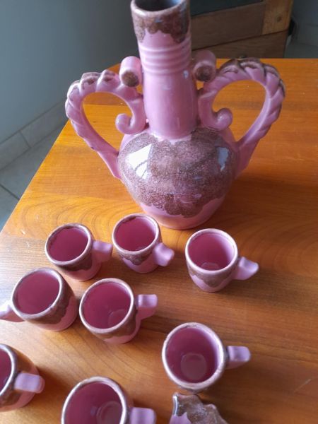 Vente Service &agrave; liqueur en gr&egrave;s- sign&eacute; gaubier