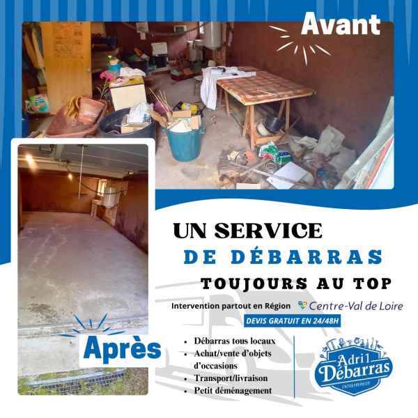 Service de débarras/vide maison à blois (41)