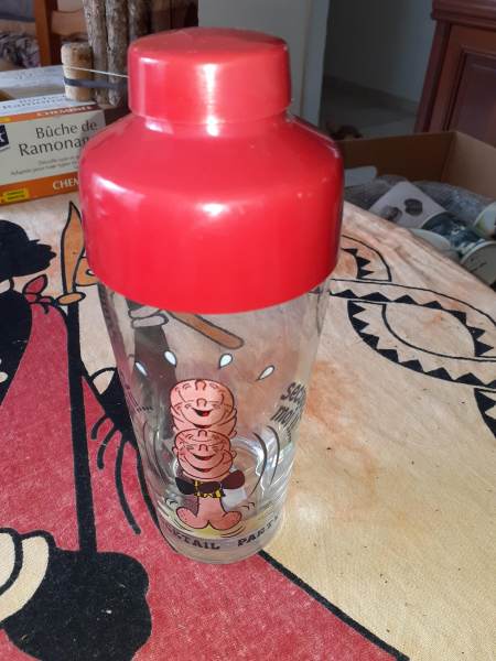 Shaker en verre "coktail party"