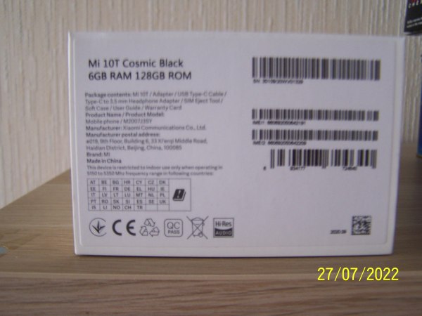 Vente Smartphone mi 10t cosmic black 5 g neuf