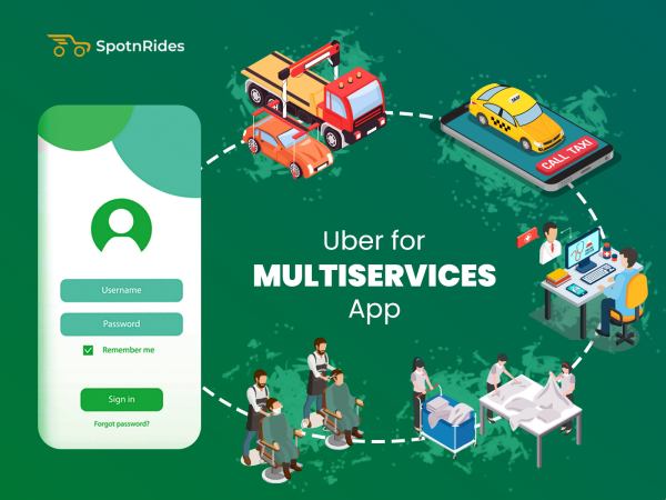 Vente Spotnrides offers uber for multi-services app