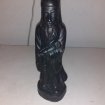 Statuette sage asiatique ceramique noir