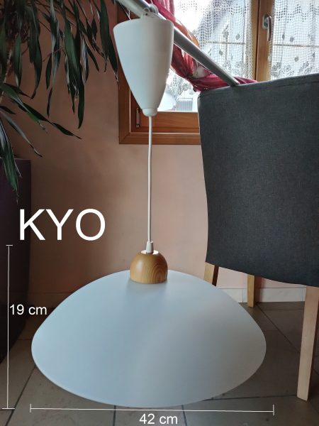 Vente Suspension luminaire rond verre blanc transparent