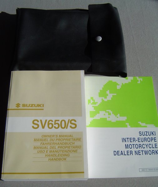 Suzuki sv650 / s manuel du propriétaire 2001