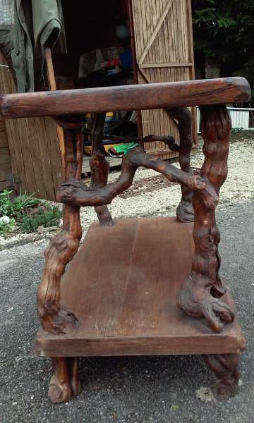 Table 2 plateaux pieds ceps de vigne h 0.68 l 0.80 pas cher