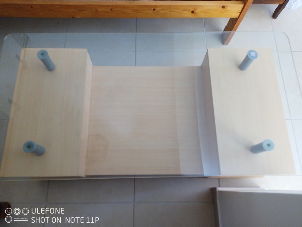 Vente Table bas plateau en verre