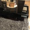 Table basse brillant noir 95x95 cm pas cher
