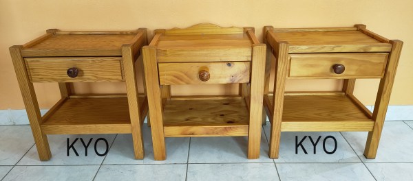 Annonce Table chevet bois, tiroir, l.41 x p.33 x h.47 cm