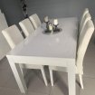 Table roma blanche avec 6chaises