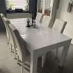 Table roma blanche avec 6chaises occasion