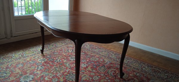 Table ronde en bois avec deux rallonges pas cher
