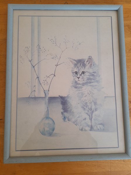 Tableau cadre avec chat