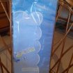 Taie d' oreiller bleu ciel papillon 65 x 65 cm