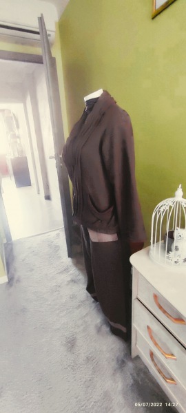 Tailleur pan talon brun