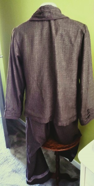 Tailleur pan talon brun pas cher