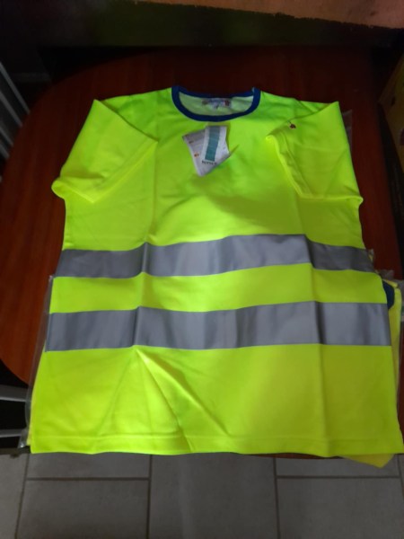 Tee shirt manche courte bicolore haute visibilité pas cher