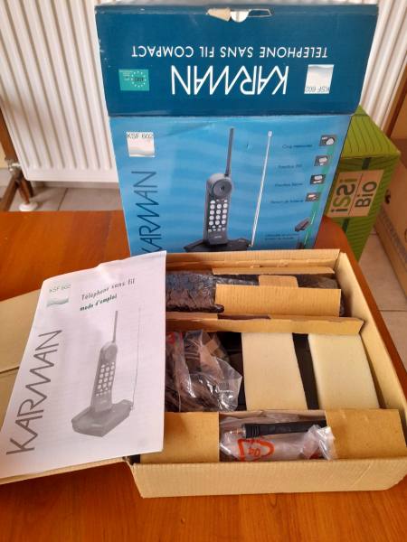 Vente T&eacute;l&eacute;phone sans fils compact karman ksf 602