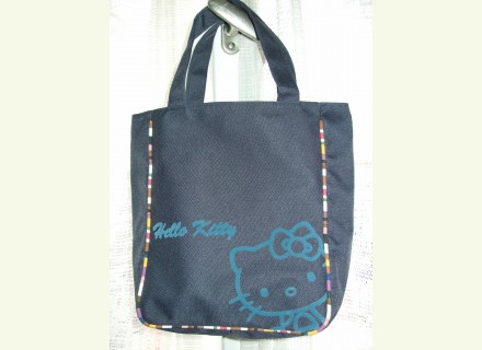 Joli petit sac cabas bleu hello kitty tbe