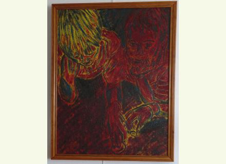 Grand tableau &agrave; l'huile