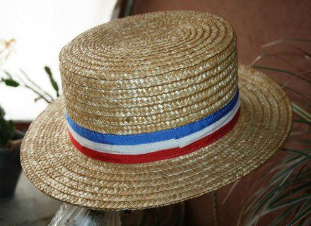 Ancien chapeau en paille