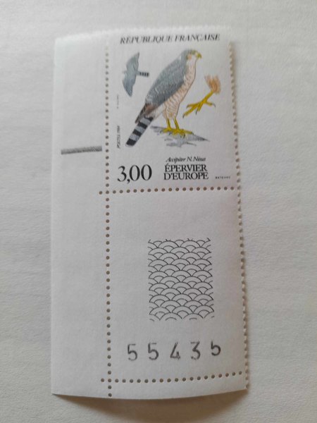 Timbre  Épervier d'europe accipiter n. nisus