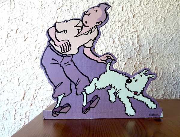 Tintin et milou, plv cartonn&eacute;e "herge"