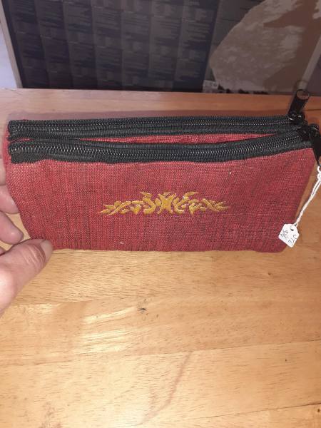 Trousse  motif ethnique double compartiment