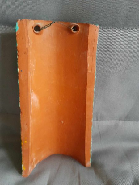 Vente Tuile d&eacute;corative incurv&eacute; - peinture &agrave; la main