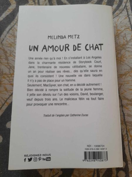 Vente Un amour de chat - melinda metz edition