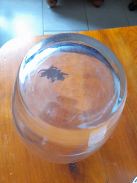 Vente Vase en verre - d&eacute;coration florale - rose en etain