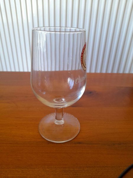 Annonce Verre &agrave; bi&egrave;re publicitaire champignelles