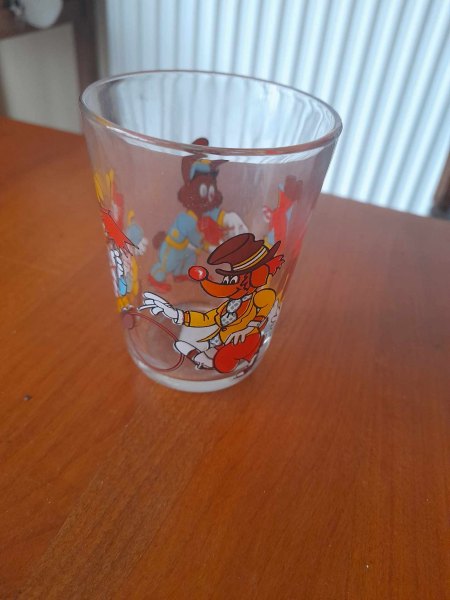 Vente Verre a moutarde dessin anim&eacute;