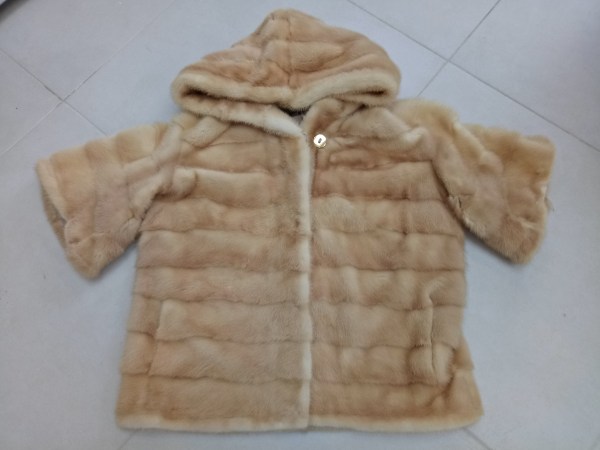 Veste large à manches 3/4, en vison