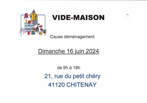 Vide maison cause déménagement