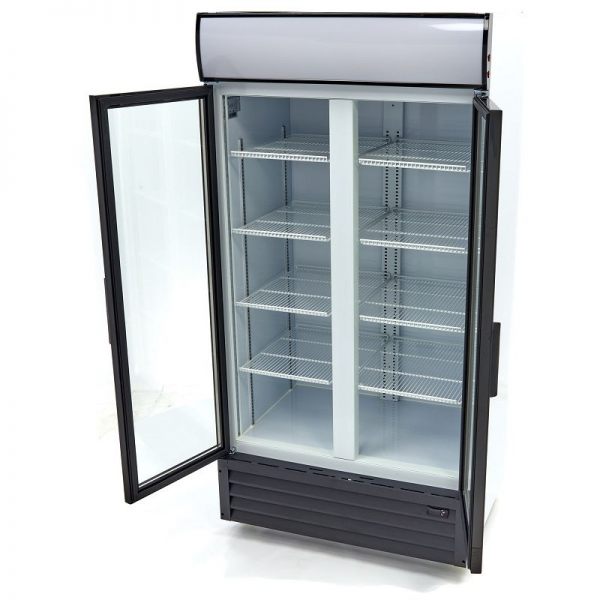 Vitrine r&eacute;frig&eacute;r&eacute;e &agrave; boissons en 2 portes pas cher