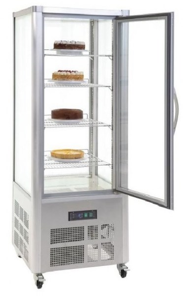 Vitrine &agrave; p&acirc;tisserie sur roulettes 400 litres neuf pas cher