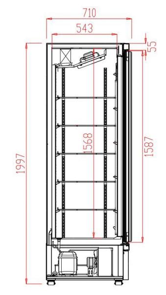 Vente Vitrine réfrigérée murale 3 portes en noir