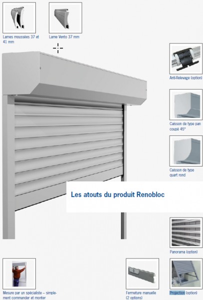 Vente Volets roulants renobloc