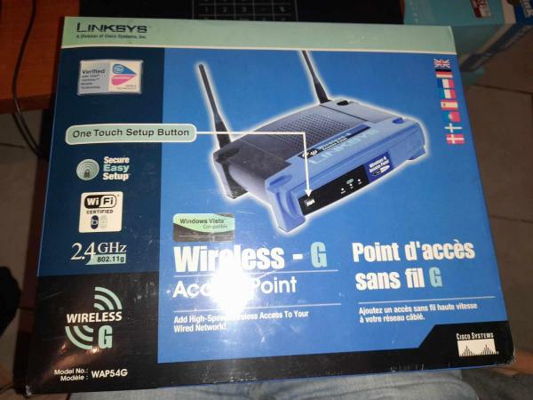Wap54g linksys wireless-g point accès wifi 2,4ghz